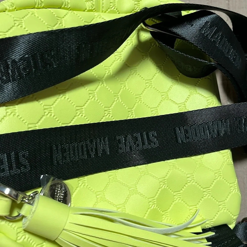 Steve madden neon backpack.